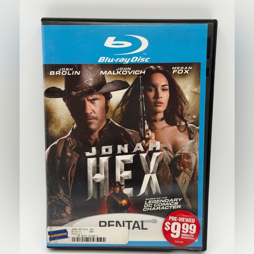 Jonah Hex (Blu-Ray DVD, 2010) John Malkovich & Megan Fox - Former Rental